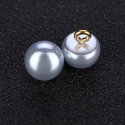 10Pcs 10mm Half Ball Dome Pearl Buttons with Metal Shank DIY Sewing Clothes - Image 1 of 4