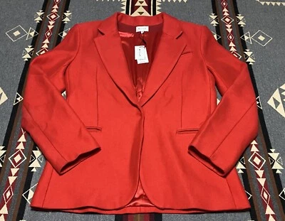 Milly Eva тонкий рубиновый блейзер куртка красный официальный новый с Ярлыками Sz M HR - Изображение 1 из 4