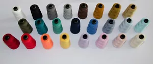 Polyester Sewing Thread 3000 Yards Overlocking Quality Cone - Picture 1 of 35