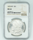 1878 8TF NGC MS64 Morgan Silver Dollar Blast White Stunning Luster