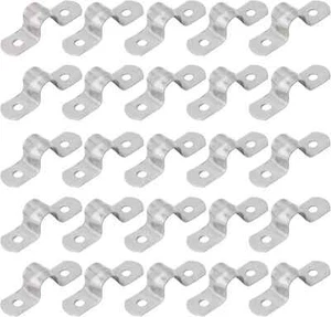 ISPINNER 25 piezas Correa de tubo rígida de acero inoxidable M10 para manguera de 3/8 pulgadas OD, 2 orificios - Imagen 1 de 6
