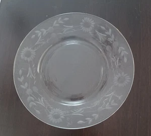 Vintage Clear Depression Glass Etched Plates (12) - Picture 1 of 3