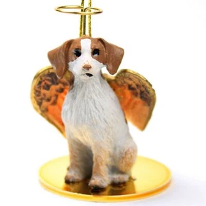 Bretagne Ornament Engel Figur handbemalt braun & weiß - Bild 1 von 1