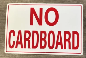 No Cardboard Vinyl Sticker/Decal 5.5” x 8.25”Free US Shipping - Foto 1 di 1