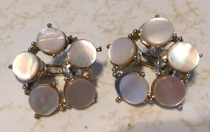 Vintage Pair 1950’s Earrings Mother Of Pearl - Picture 1 of 1