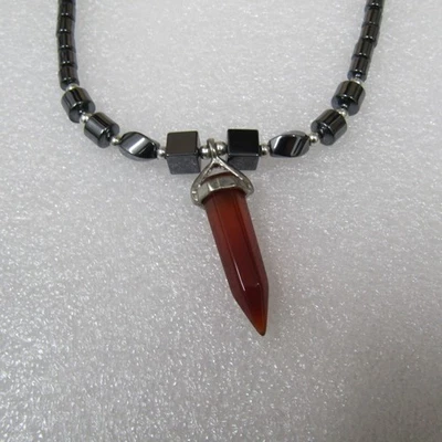 Collar de hematita negro para mujer hombre adolescente joyería vacaciones ideas de regalos Foto 1 de 4