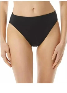 Michael Kors Bikini Badehose hohes Bein schwarz Größe Medium $ 58 - neu mit Etikett - Bild 1 von 4