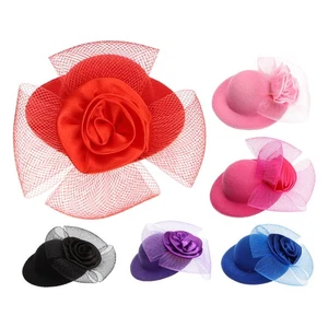 6 piezas sombrero de vestir para muñeca mini sombreros para manualidades fiesta del té - Imagen 1 de 12