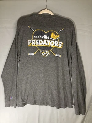 Camisa Nashville Predators Champion manga longa coração patins tamanho XL - Imagem 1 de 4