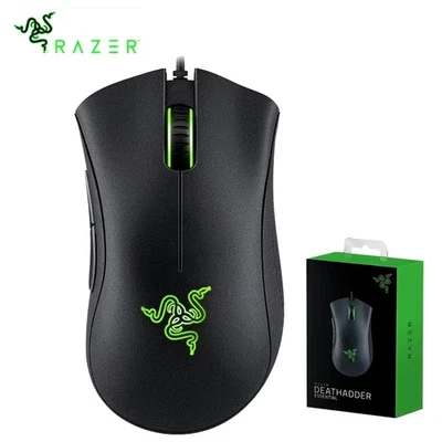 Razer DeathAdder Essential Wired Gaming Mouse 6400DPI Office White Black - Image 1 of 4