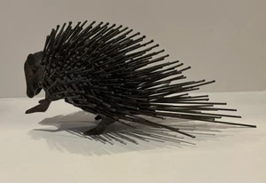 Scultura in metallo brutalista porcospino acciaio saldato Peter Weil - Foto 1 di 24
