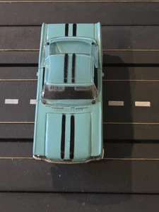 Aurora 1373 Tjet Thunderjet Ho Slot Car Turquoise 1965 '65 Ford Mustang Fastback - Picture 1 of 2