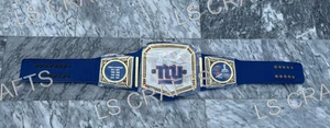 New York NY Giants Wrestling Championship Belt Adult Size 2MM /4MM Brass & Zinc - Picture 1 of 5
