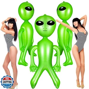 Zhanmai 3 Pieces 63 Inch Giant Inflatable Alien Blow up Jumbo Green Inflate A - Picture 1 of 5