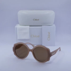 Occhiali da sole Chloe CH0120S 003 nudi opachi/marrone chiaro 55-18-145 nuovi - Foto 1 di 6