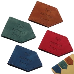 4 Pcs Fell Asleep Here Magnetic Faux Leather Bookmark Leather Magnetic Bookma... - Picture 1 of 6