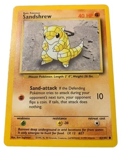 Pokemon 1999 Sandshrew 62/102 Base Set Pokémon TCG Karte - Bild 1 von 11
