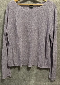Eileen Fisher Damen XL Flieder 100% Leinen Pullover Leicht Kastig Minimalistisch - Bild 1 von 6