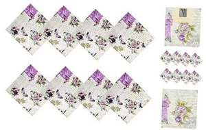Vintage Blossoms Square Fabric Napkins, Set of 8 Napkins, Set Of 8 Napkins - Picture 1 of 4
