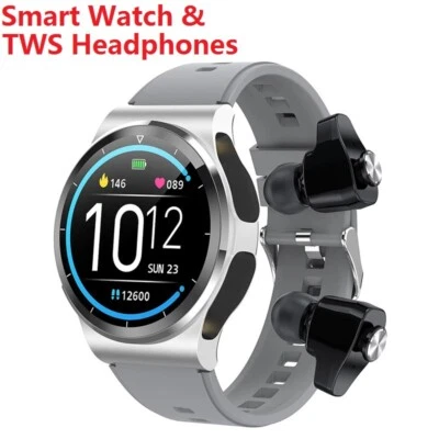 GT69 MP3+TWS Kopfhörer Smart Watch Bluetooth Anruf Wetter Herzfrequenz-Tracker - Bild 1 von 4
