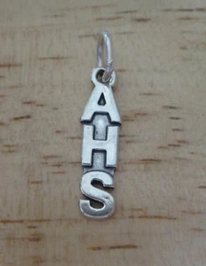 Plata esterlina 21x5 mm AHS es decir. Escuela secundaria Anderson etc. Dije - Imagen 1 de 3
