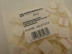 100St. Klebesockel für Kabelbinder Befestigungssockel (23-11-17-3-Z) - Bild 1 von 1