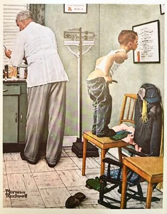 Norman Rockwell 'Before the Shot' 12 1/4 x 15 Unframed Print (1972 Curtis Pub.) - Picture 1 of 4