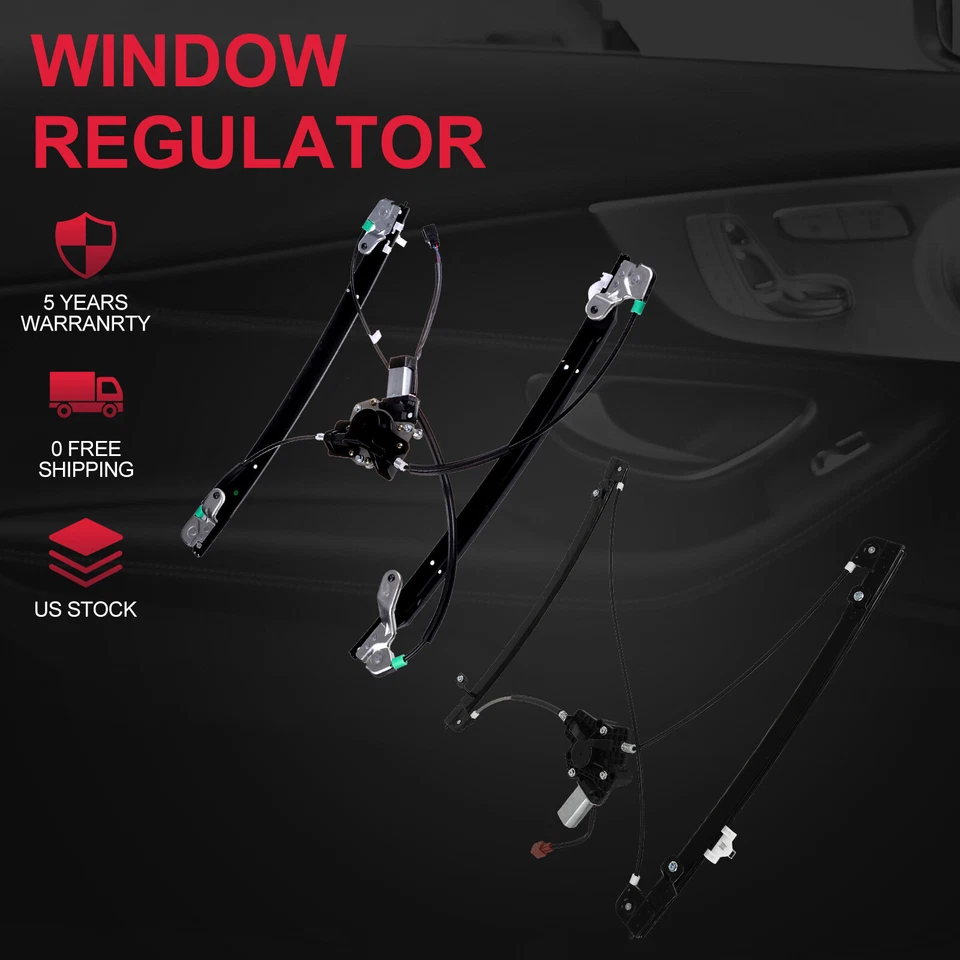 Par de reguladores de ventana eléctrica con motor delantero izquierdo derecho para Dodge Caravan 2001 Foto 1 de 4