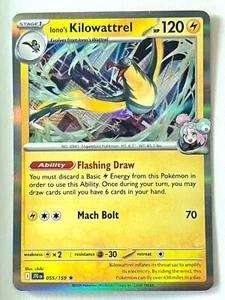 Iono’s Kilowattrel 055/159 Holo Rare Journey Together - Pokemon TCG Near Mint NM - Picture 1 of 4