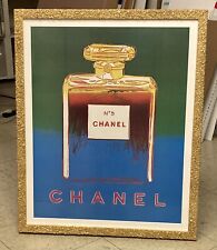 Chanel No5 Andy Warhol 1998 litho framed italian gold nugget  Vintage Art