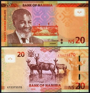 NAMIBIA π³π¦ P17c* 20 DOLLARS* ND 2022* UNC GEM* USA SELLER - Picture 1 of 1