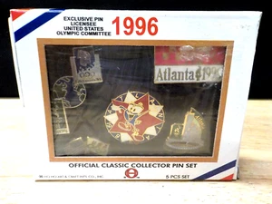 SET OF 5 1996 ATLANTA OLYMPICS OFFICIAL CLASSIC COLLECTOR PIN SET NEW IN BOX - Picture 1 of 5