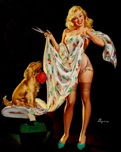 Gil Elvgren Pin-Up "I'm Just Trying it for Sighs" 8"x10" Reproduction Art Print - Picture 1 of 3