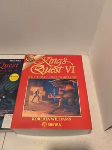 King's Quest VI 6 Black BIG BOX PC MS-DOS WIN Sierra 3.5" VGA Cd Rom, Red Box - Picture 1 of 16