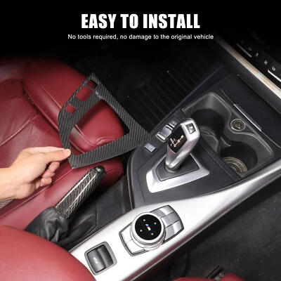 Para BMW Serie 2 2014-2019 Carbono Seco Coche Control Central Cambio Panel Tapicería Foto 1 de 4