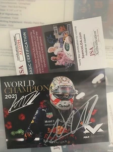 Max Verstappen Signed Autograph Red Bull Team Photo Card Formula 1 F1 JSA COA - Picture 1 of 4