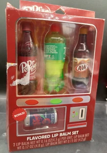 Taste Beauty Automat Dr Pepper 7Up A&W Root Beer Flavored Lip Balm Set - Bild 1 von 5