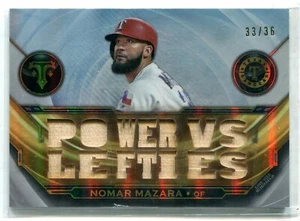 2019 Triple Threads Nomar Mazara "Power Vs Lefties" GU BAT RELIC 33/36 RANGERS - Imagen 1 de 1