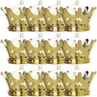 12 Pcs Fillable Gold Crown With Pouch Candy Box Decorations