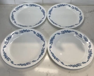 4-Corelle 60th. Anniversary Corning Blue Cornflower Salad/ Dessert Plate 7.25” - Picture 1 of 12