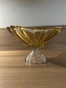 Obstschale Glasschale Kristallglas Ambra Neu Handarbeit Aus Tschechien Design - Bild 1 von 15