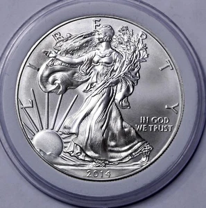 2014 American Eagle 1 oz .999 argento #0904 - Foto 1 di 8