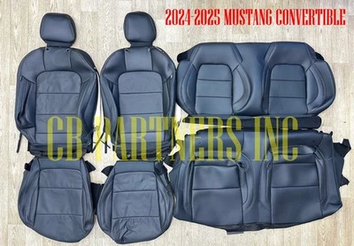 2024 2025 OEM FORD MUSTANG  CONVERTIBLE BLACK LEATHER UPHOLSTERY NEW TAKEOFF - Image 1 of 4