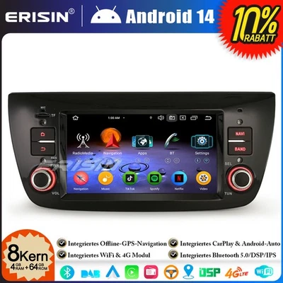 8-Kern 64GB Android 14 Autoradio GPS Navi DAB für Fiat Doblo 263 Opel Combo Tour - Bild 1 von 4