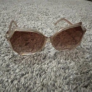 VTG Sunglasses Women’s 70s 80s Butterfly Drop Are Pink Dramatic  - Picture 1 of 16