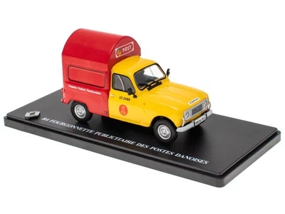 IXO, RENAULT 4 furgone pubblicitario giallo e rosso, 1/43,  G110T030 - Immagine 1 di 3