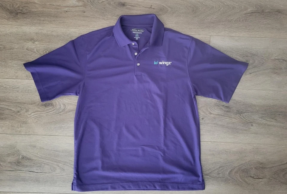 Wingz (Uber, Lyft) Polo Shirt - Pebble Beach Brand - Men's Size Medium - Image 1 of 1