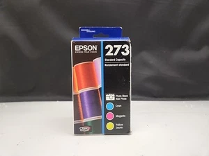 Epson 273 Photo Black Cyan Magenta & Yellow Ink Cartridges Genuine 2027 * - Photo 1/6