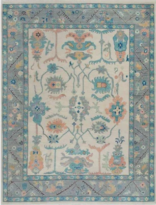 Muted Luxury Woolen Oushak Rugs 5x8 6x9 8x10 8x11 9x12 10x14 12x15 Handmade Rugs - Image 1 of 4