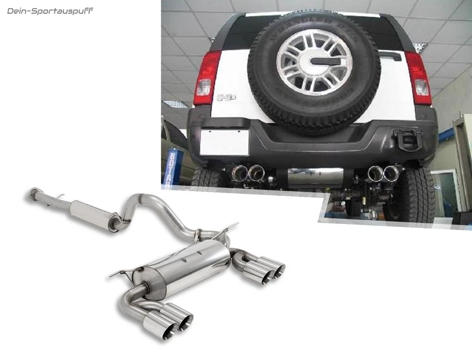 Fox Duplex Sistema Completo Desde Kat Hummer H3 2x100 Redondo Doble Pared - Imagen 1 de 1